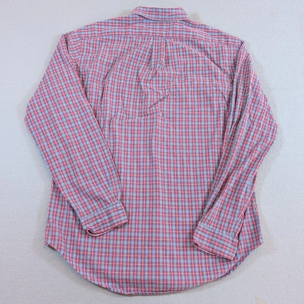 Ralph Lauren‎ Button Down Shirt Mens Large Classic Fit Plaid Long Sleeve Casual